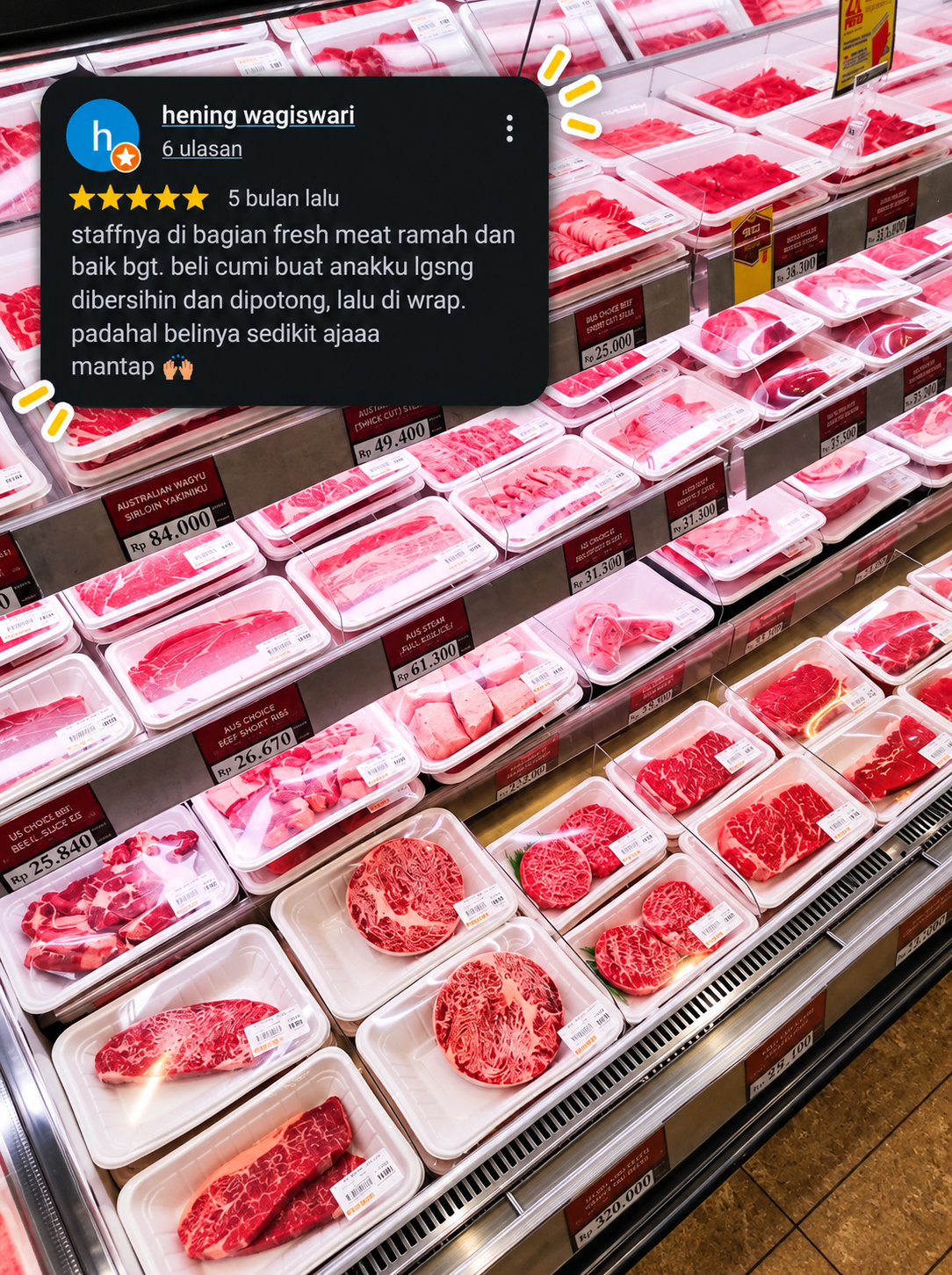 Review pelanggan Papaya - Fresh Meat